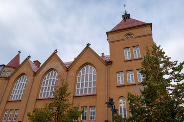 Lulea, Norrbotten, Sweden - October 6, 2023: The City center of Lulea, photographed in autumn.