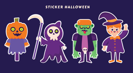 sticker halloween collection character