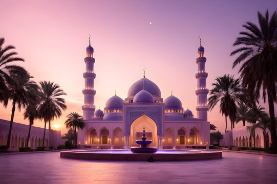 Islamic photo. Ramadan or kandil or islamic background photo. AI Generated
