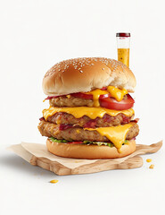 Spicy  Chicken Beef Hamburger snacks