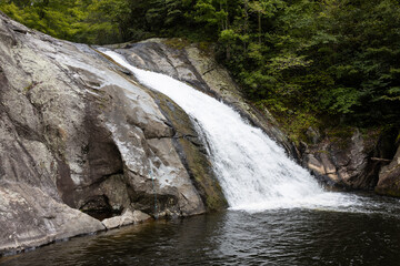Harper Creek Falls in the Pisgah National Forest of Western North Carolina