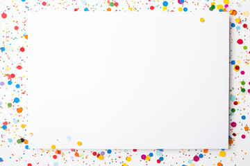 Colorful Confetti Frame for Writing