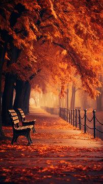 Autumn theme background art, fall colors with leaves