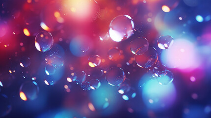 Mesmerizing abstract of intertwining bubbles in radiant hues, exuding a whimsical and ethereal glow against a vibrant backdrop - obrazy, fototapety, plakaty