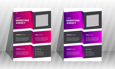 Modern Business Flyer modern Layout with best 2color combination Gradients