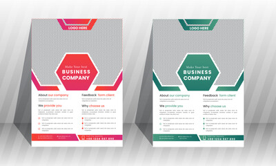 Modern Business Flyer modern Layout with best 2color combination Gradients