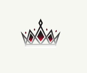 Premium style abstract gold crown logo symbol. Royal king icon. Modern luxury brand element sign. Vector illustration.