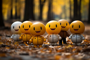 Uplifting illustration celebrating World Smile Day, featuring cheerful and diverse characters, spreading positivity and joy through vibrant colors