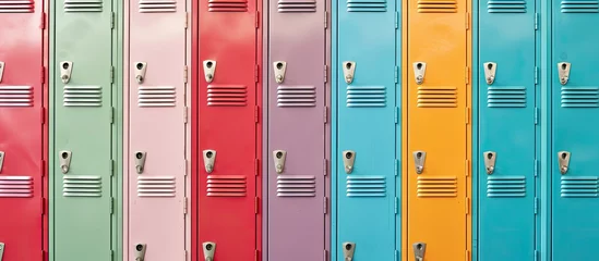 Foto op Aluminium High school student lockers in close up view With copyspace for text © 2rogan
