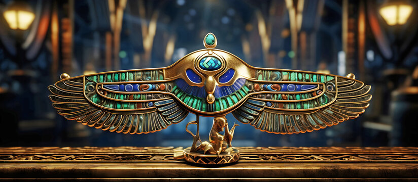 Panorama Egyptian symbol. AI generated.