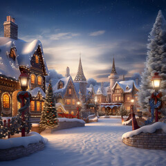 christmas tree in the city, 3 D CARD