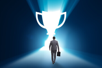 Concept of award with business people