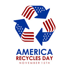 america recycles day poster template vector