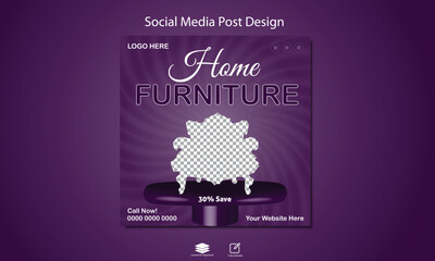 Furniture social media post templates