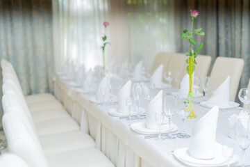 table set for an event party