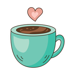 coffee cup and heart
