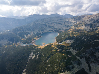 Aerial view of Fish lakes, Rila mountain, Bulgaria