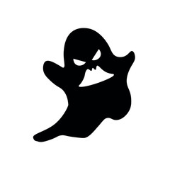 Creepy ghost on white background