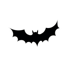 Creepy bat on white background