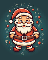 Illustration of a happy Christmas Santa Claus