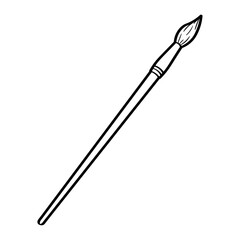 Brush for painting on white background