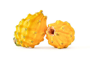 Close-up of yellow dragon fruit or pitaya