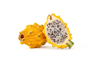 Close-up of yellow dragon fruit or pitaya