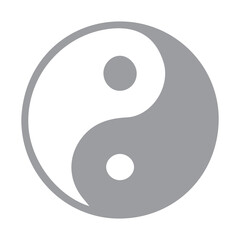 Yin-Yang sign on white background. Symbol of Taoism