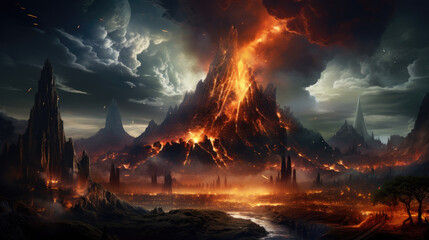 a mega volcano erupts