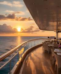 Sunset during a cruise