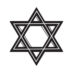 Star of David on white background