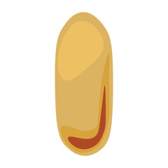 Capsule with medicine on white background
