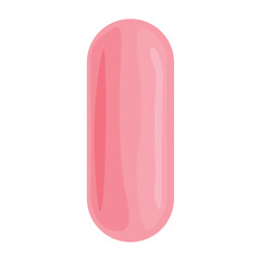Capsule with medicine on white background