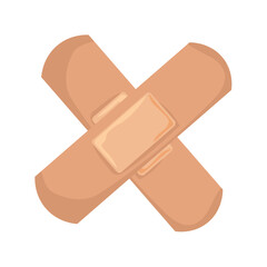 Medical patches on white background