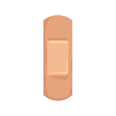 Medical patch on white background