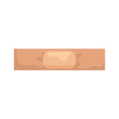 Medical patch on white background