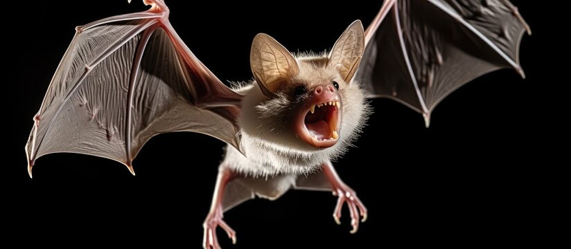 Pale Bat Antrozous pallidus eating Arizona USA North America With copyspace for text