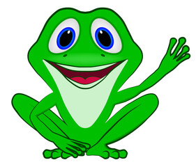 green frog cartoon