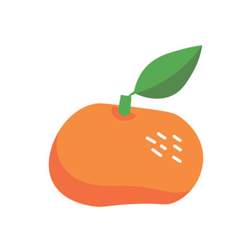 Tasty tangerine on white background
