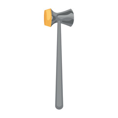 Bone mallet on white background