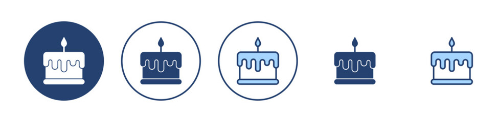 Cake icon vector. Cake sign and symbol. Birthday cake icon