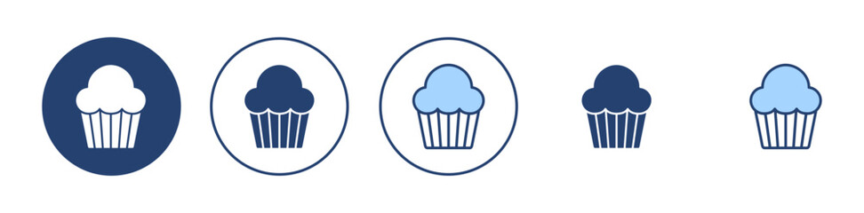 Cup cake icon vector. Cup cake sign and symbol