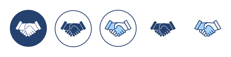 Handshake icon vector. business handshake sign and symbol. contact agreement