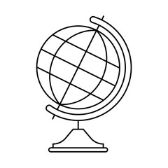 School globe on white background