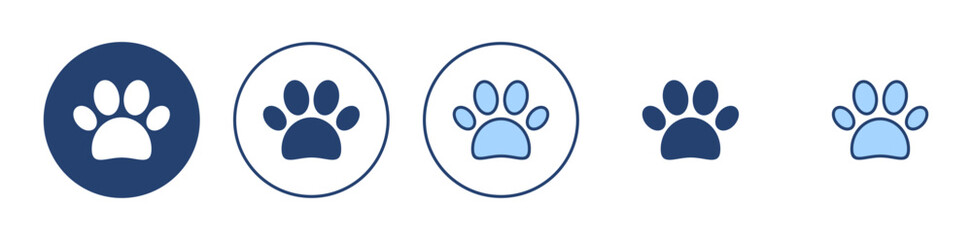 Paw icon vector. paw print sign and symbol. dog or cat paw