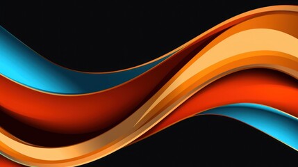 Obraz premium a colorful waves on a black background