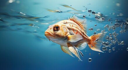Fototapeta premium a fish swimming in water
