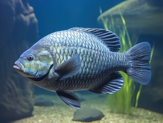 a fish swimming in water