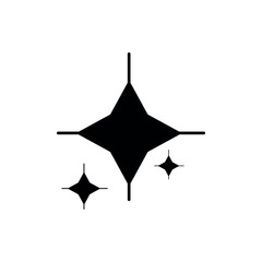 Shining stars on white background 