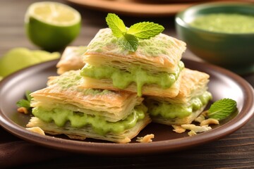 a plate of food on a table